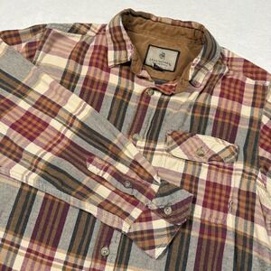 Legendary Whitetails Shirt Mens Medium Multicolor Plaid Flannel Button Front